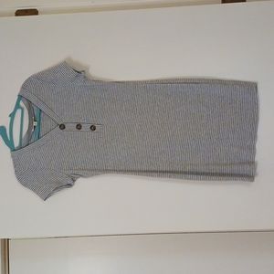 Rolla Coster Grey and white striped mini dress size small